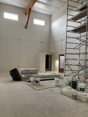 This our new studio space under construction. Hopeful opening date is mid-November 2022. we will be offering both live and on line classes.