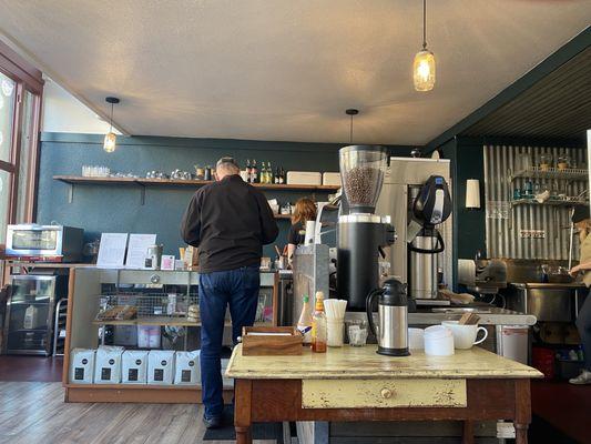 Well equipped barista station