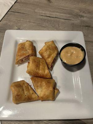 Reuben egg rolls