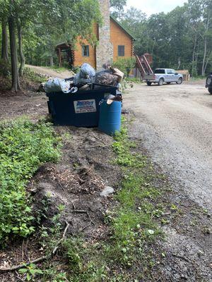 destroyed driveway