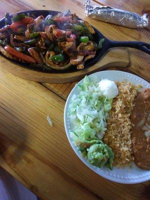 Fajitas and fajita salad