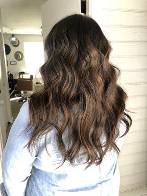 Honey/caramel balayage and trim by Aileen!