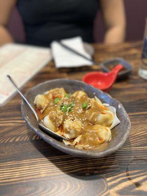 Pork Wonton with Sesame Sauce Chili Oil - @rayz