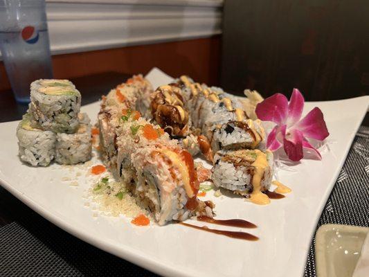 Pikachu roll, Maryland crab roll and I forgot the other.