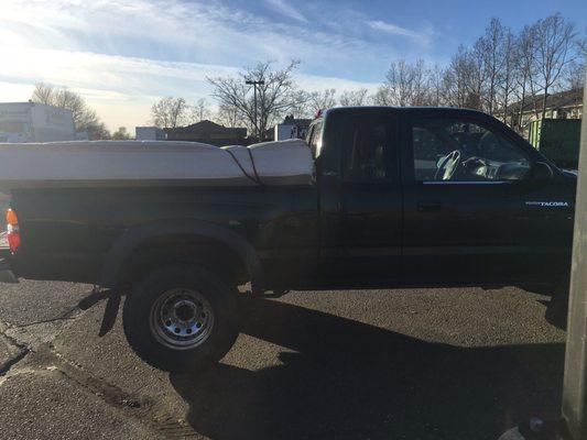 They refused the mattress we brought from 30 minutes away. Had to borrow the truck from family.