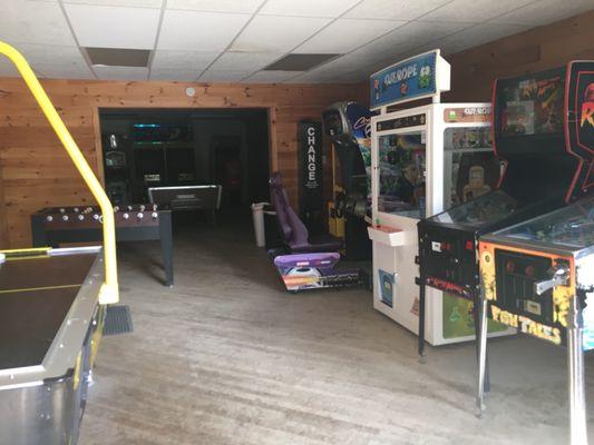 Arcade opens at 8 end at 5, come enjoy! All you need is, quarters, when you want to play a game just turn it on!