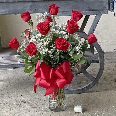 Long Stem Ecuadorian Red Roses.  We guarantee our roses.