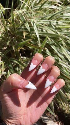 New set of acrylics w/ gel French design