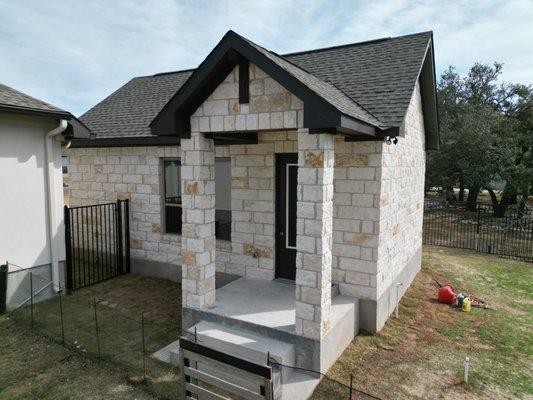 Detached Dripping Springs Garage Rear Isometric