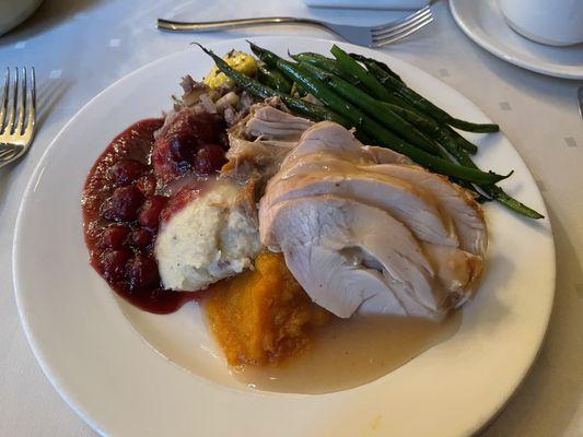 Delicious Thanksgiving turkey dinner