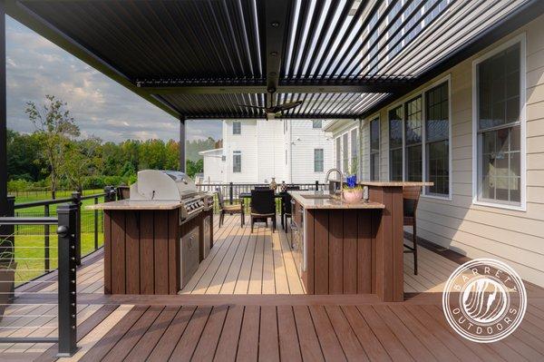 Louvered Roof Trex Deck