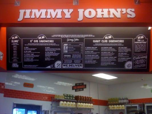 Jimmy Johns Menu Board