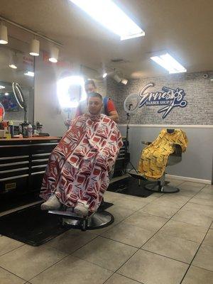 Great barbershops in town by far,I been coming to him for 12 yrs highly recommend.. He has a great personality