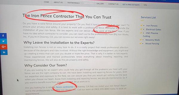 BNJ claims to be "Contractors", but have no license.