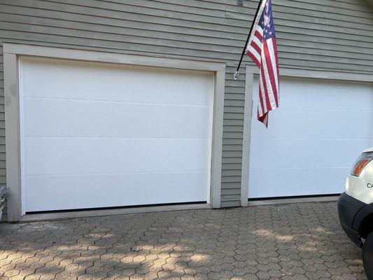 Two new Haas garage doors in Wexford.