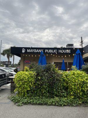 Maybank Public House entrance (the patio door was the "front" door customer used).