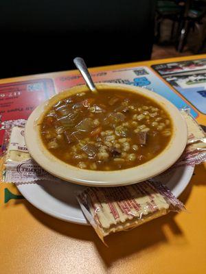 Beef barley soup