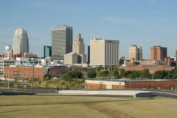 Downtown Winston Salem skyline.  It is alot going on, check out Saturday nights.