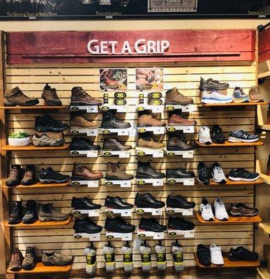 Large Slip-Resistant shoe selection.