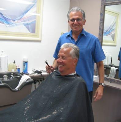 Happy Vince finishing up a cut.