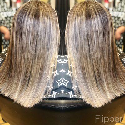 Balayage with a shadow root