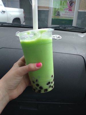 Honey dew boba blended