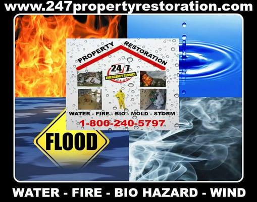 24/7 Property Restoration, Fire and water damage restoration and extraction experts in Orlando and Central Florida