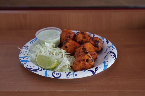 Chicken tikka cooked in clay oven