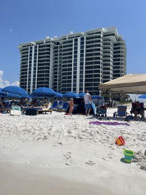 Condo view from beach