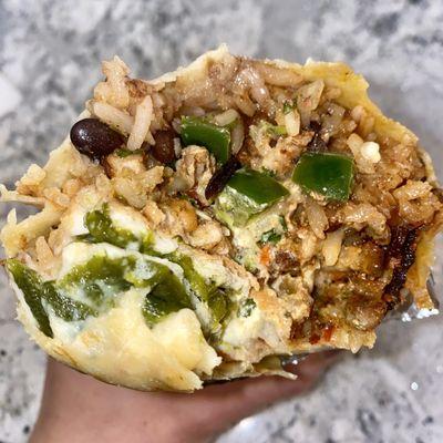 Chile Relleno Burrito with added Al Pastor--absolutely delicious!