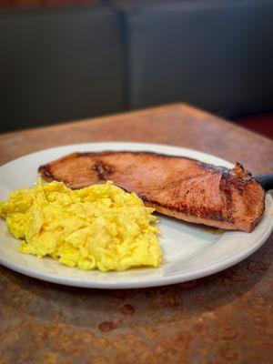 Ham Steak and Eggs