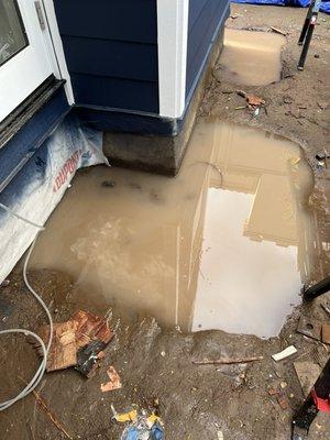 Foundation flooded