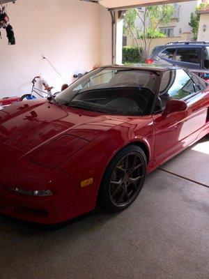 NSX washed and waxed