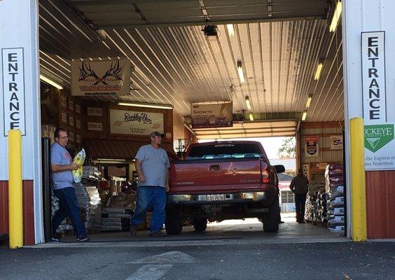 Drive thru feed store