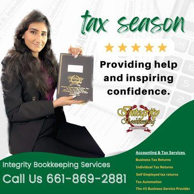 Integrity Bookkeeping Services - tax season 

Call Us 661869-2881     contact Us info@ibksinc.con