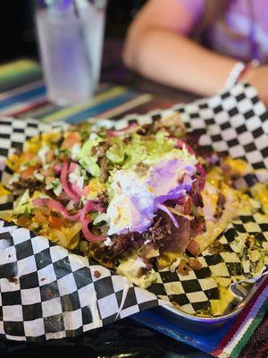 Carne asada nachos