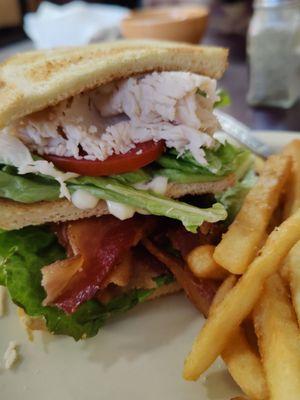 Half turkey club made with off the bone turkey