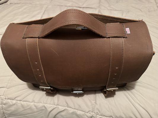 15" Large BuckHorn Laptop Bag in Brown Oil Tan Leather