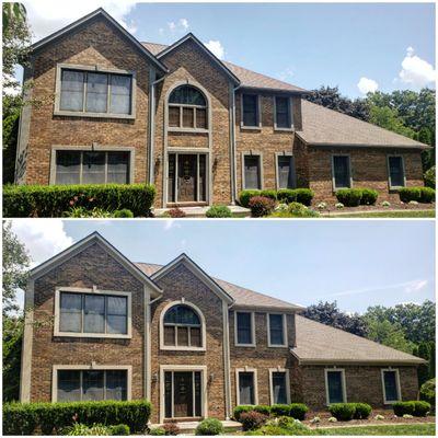 Great color change, staining and protecting this home