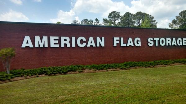 The front of the building for American Flag Storage - Hope Mills/Cumberland