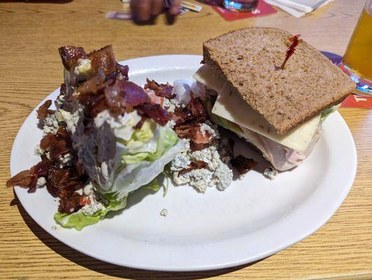 Lunch Pick 2 for $11: 1/2 Turkey Sandwich w/ a Wedge Salad.