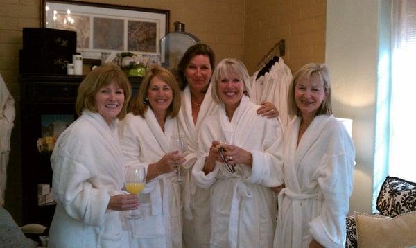 $75 per person for 3 or more, you receive 2 spa treatments of your choosing and we provide drinks and appetizers