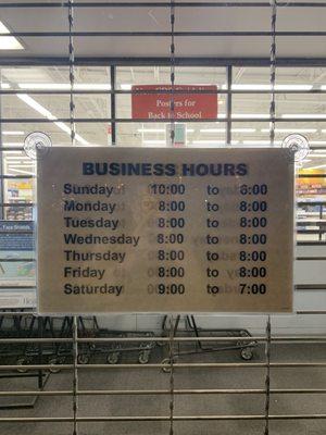 The business hours showed that office max was open, when they really were not. It was 7:40pm last Friday when I went to buy flash cards.