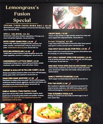 If you never had thai food before perhaps fusion is a must try