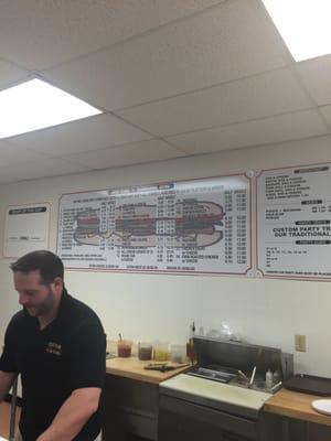 The menu