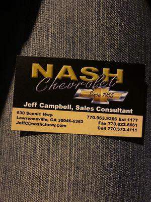 Jeff Campbell business card