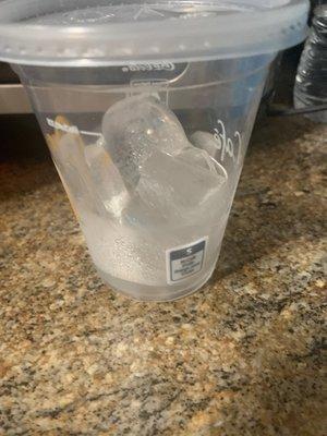 This is the ice they gave me to fix my ice problem. Geez thanks