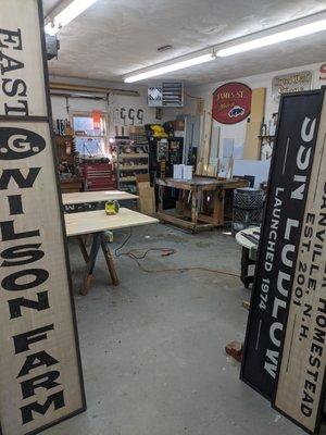 A look at our busy sign shop.