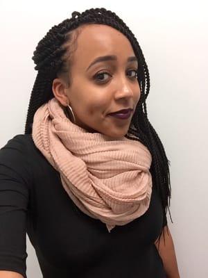 Crochet braids with Senegalese twist