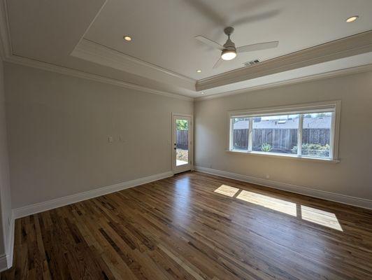 More hardwood flooring and windows cleaned and shined, to help welcome the Buyer's of this home